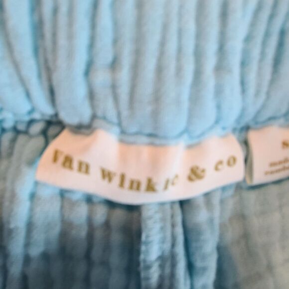 Van Winkle & CO Womens S Baby Blue Gauze Pull On Shorts Pockets Beachy Vacation - Picture 7 of 14